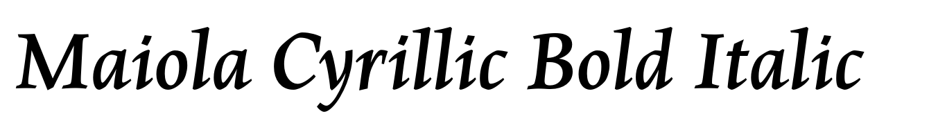 Maiola Cyrillic Bold Italic